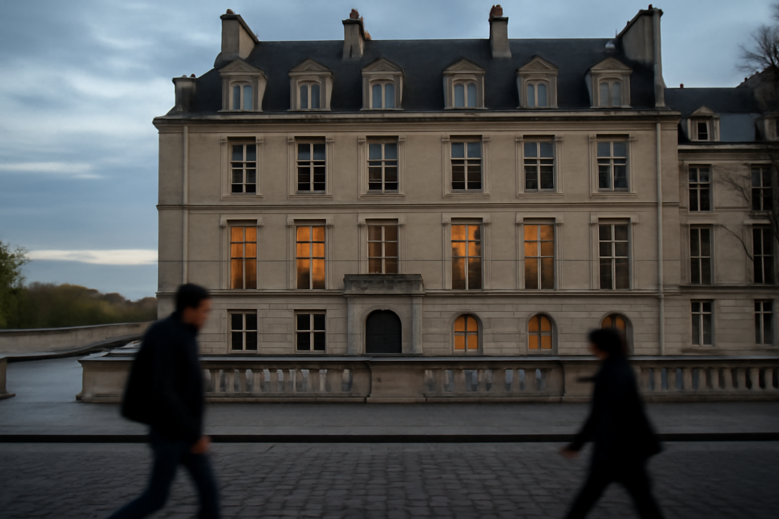Façade du lauzun hotel sur le quai d’Anjou, Île Saint-Louis à Paris