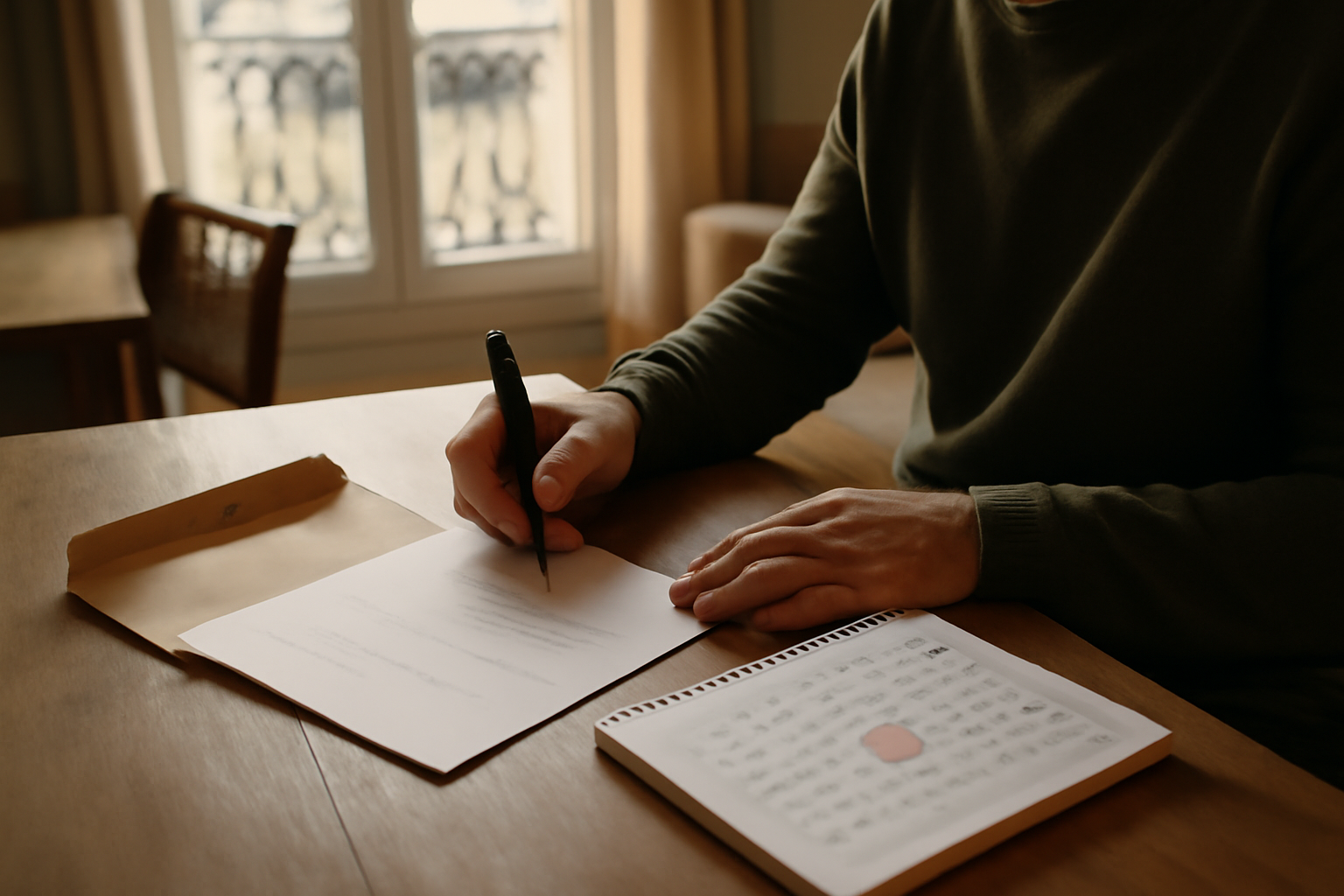 logement meublé préavis : lettre de congé et calendrier de dates pour un départ
