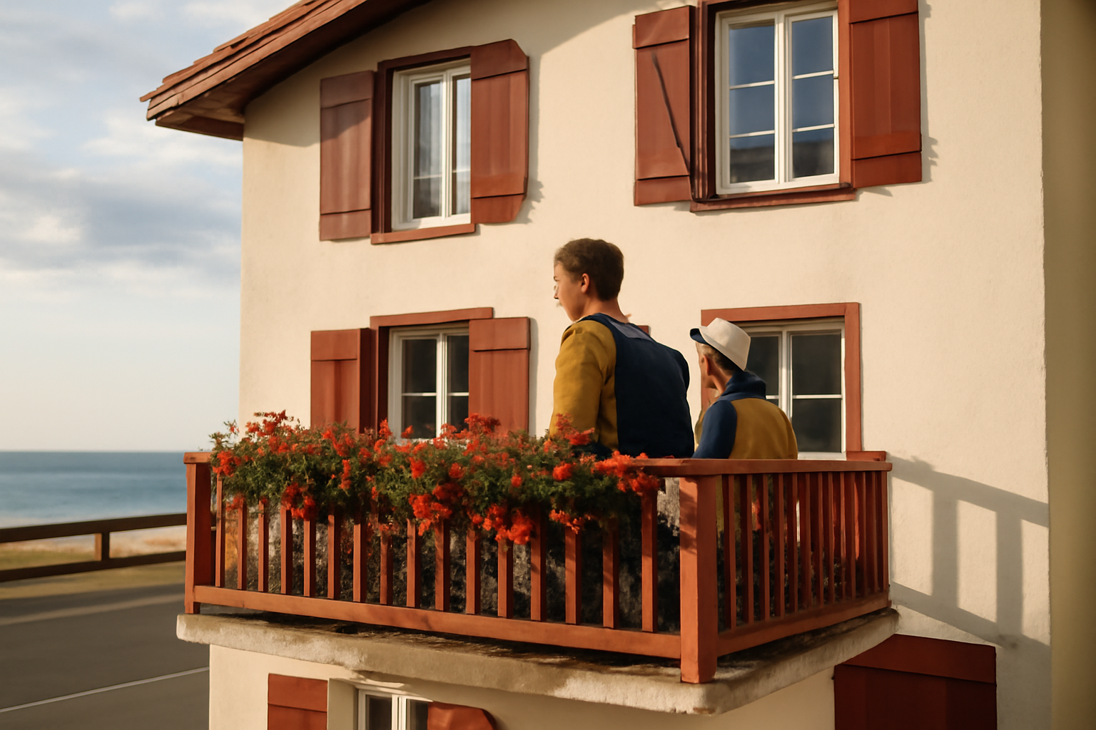 location saint jean de luz près de la plage, appartement lumineux avec balcon