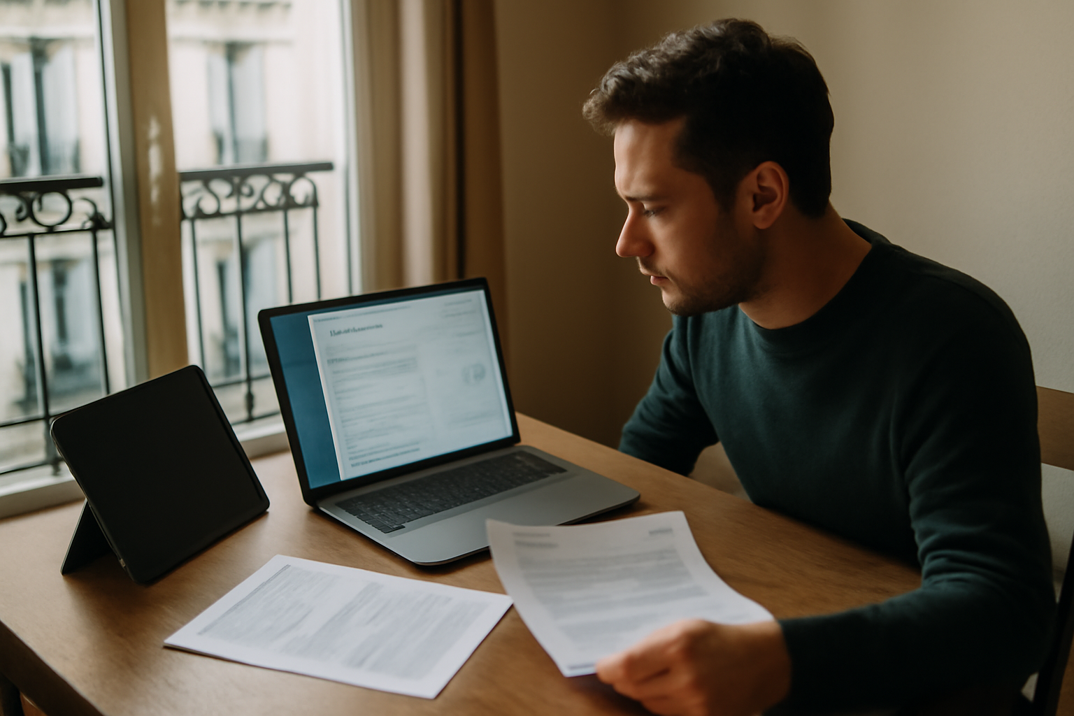 Accès à coprodirecte.fr votre syndic en ligne sur un ordinateur en France, interface de copropriété visible