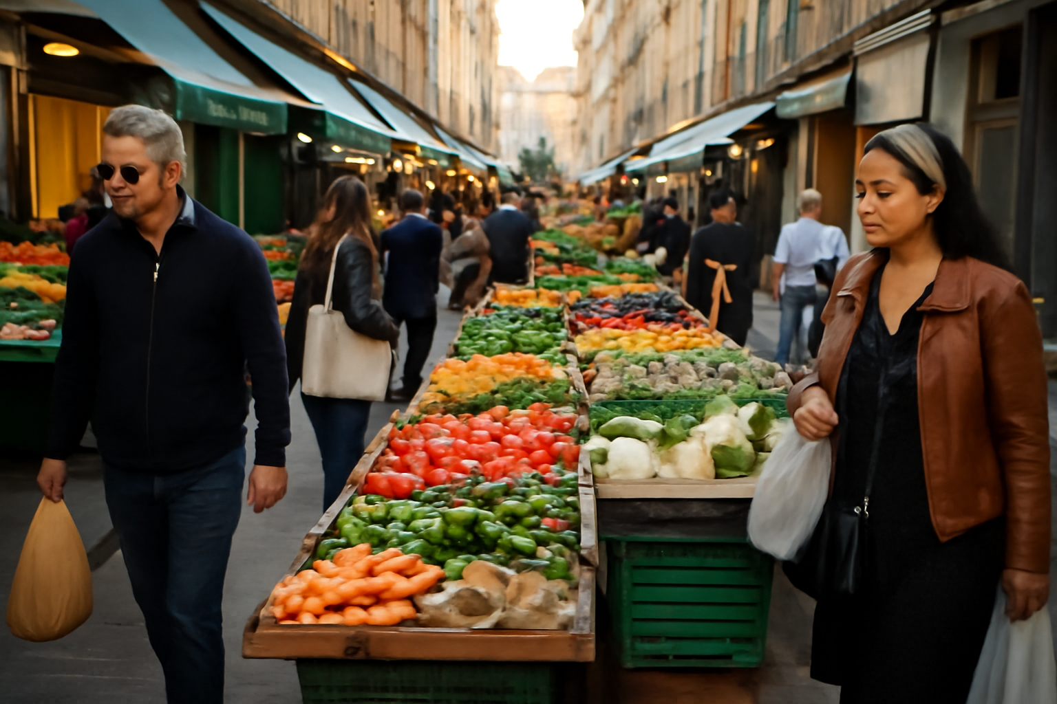 Noailles marsiglia : étals du marché et rues commerçantes du 1er arrondissement de Marseille