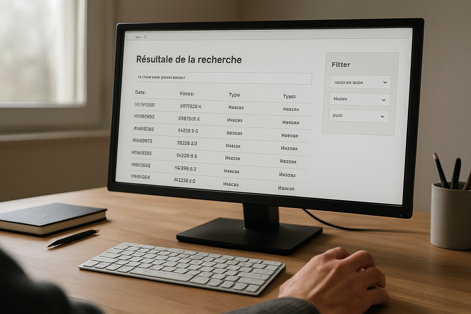 Liste de transactions DVF affichée après une recherche par commune, avec colonnes valeur et date de mutation