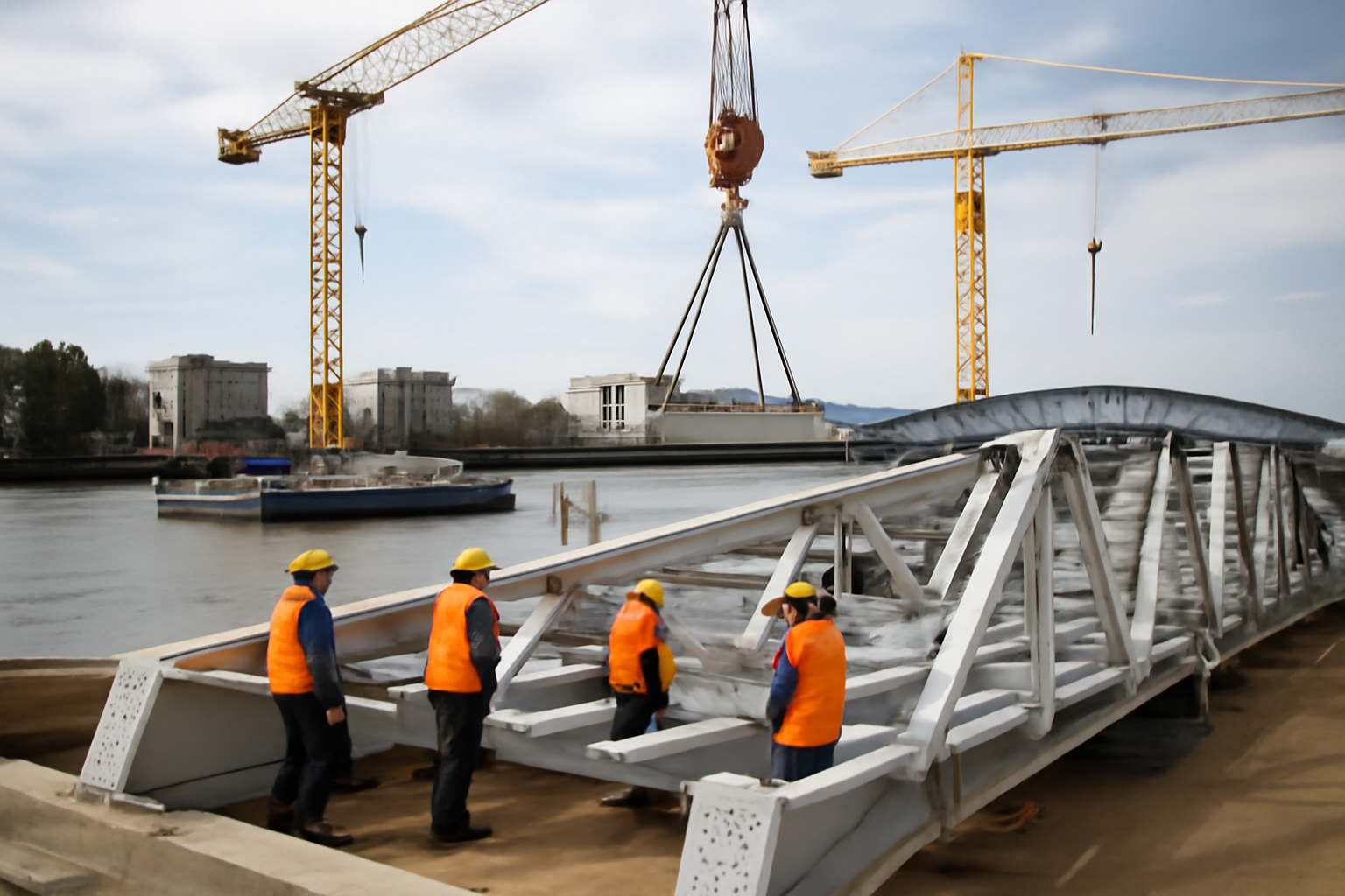 Pont Anne de Bretagne à Nantes : avancement